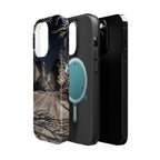 Winter Night Snow Road Magnetic Impact-Resistant Phone Case