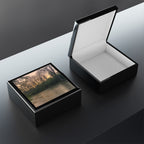 Scenic River Sunset Jewelry Box - Elegant Lacquer Keepsake