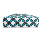 Teal Geometric Circle Weekender Bag — Stylish Travel Tote for Weekend Getaways