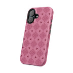 Pink Vintage Hearts Magnetic Impact-Resistant Phone Case