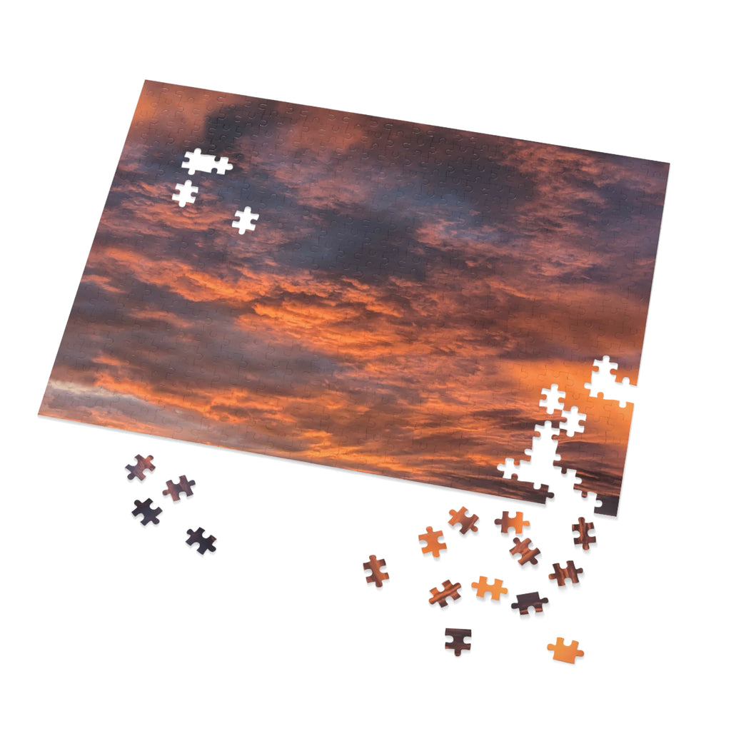 Sunset Sky Jigsaw Puzzle — Scenic Puzzle with Tin