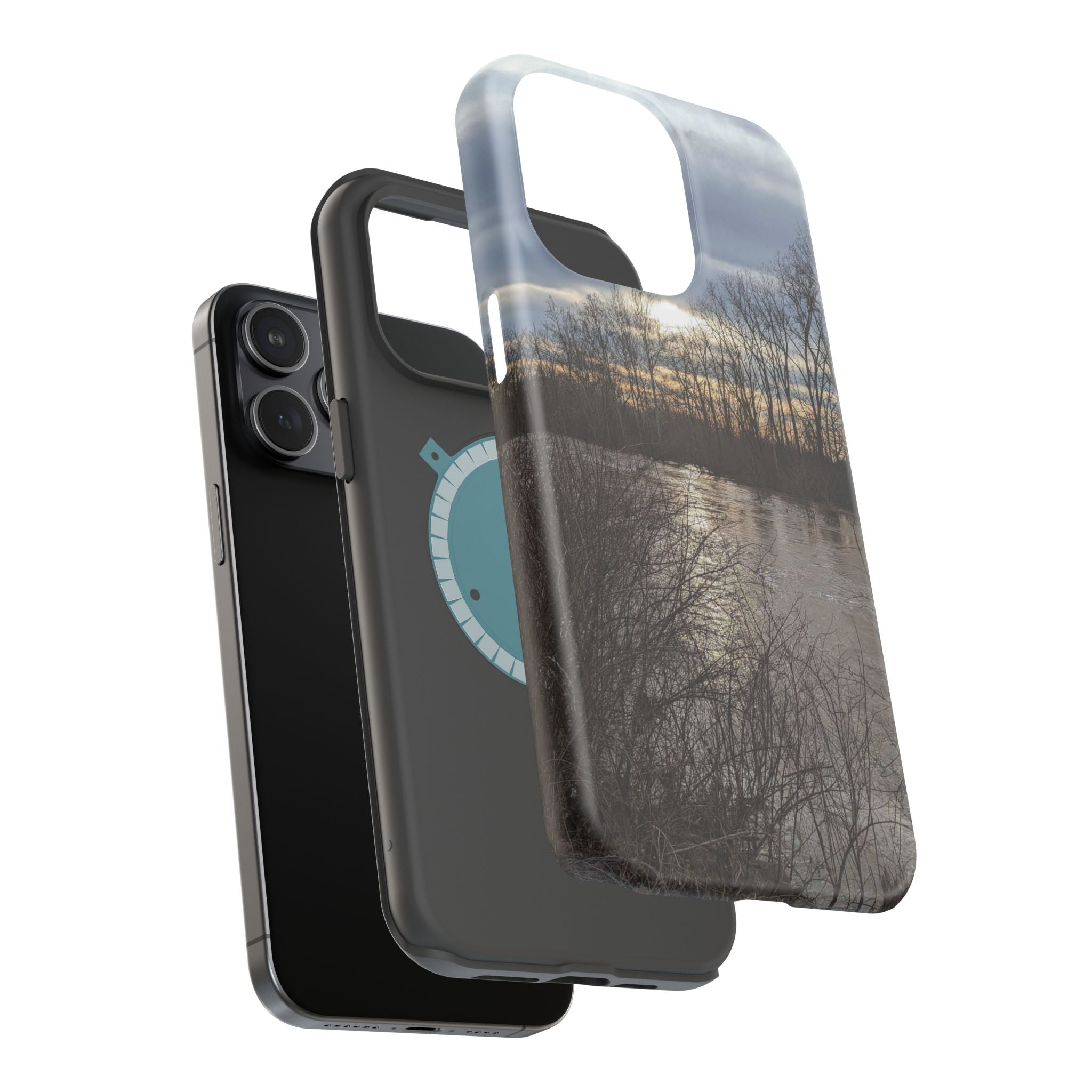 Phone Case — Moody Winter River Landscape Magnetic Impact-Resistant Case