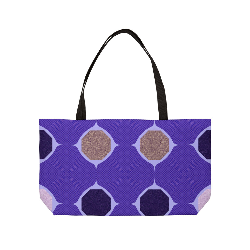 Weekender Tote Bag – Geometric Violet Pattern Travel Tote