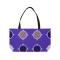 Weekender Tote Bag – Geometric Violet Pattern Travel Tote