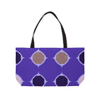 Weekender Tote Bag – Geometric Violet Pattern Travel Tote