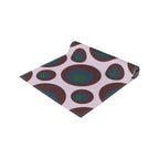 Retro Polka Dot Table Runner — Midcentury Circles Cotton-Poly Dining Accent