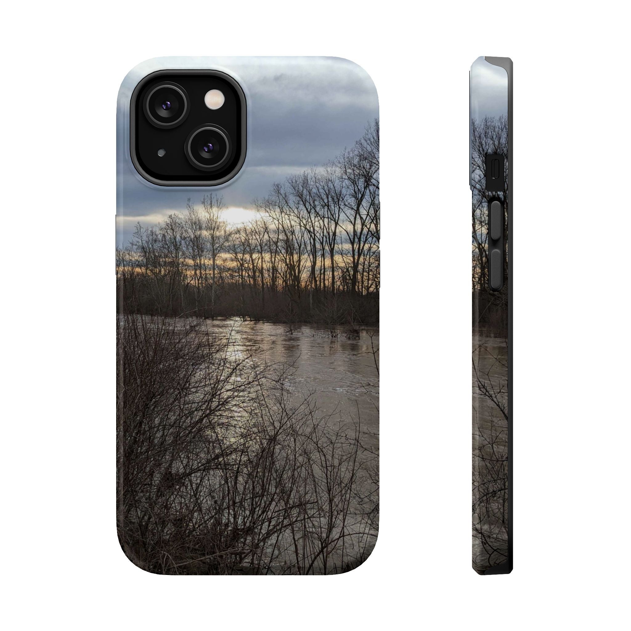 Phone Case — Moody Winter River Landscape Magnetic Impact-Resistant Case