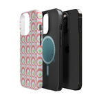 Pink Retro Circles Magnetic Impact-Resistant Phone Case