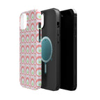 Pink Retro Circles Magnetic Impact-Resistant Phone Case
