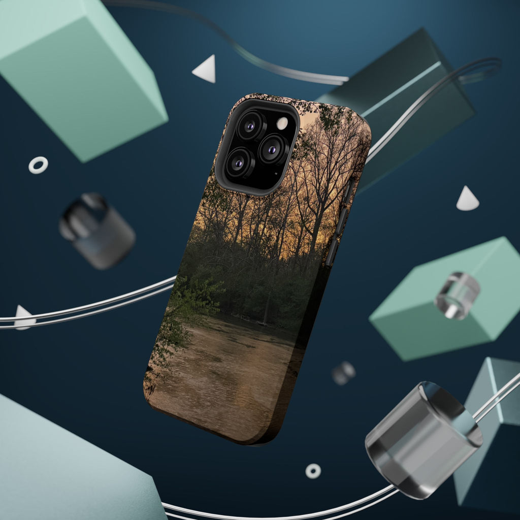 Nature River Sunset Phone Case — Magnetic Impact‑Resistant