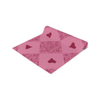 Pink Heart Patchwork Table Runner - Romantic Valentine Dining Decor