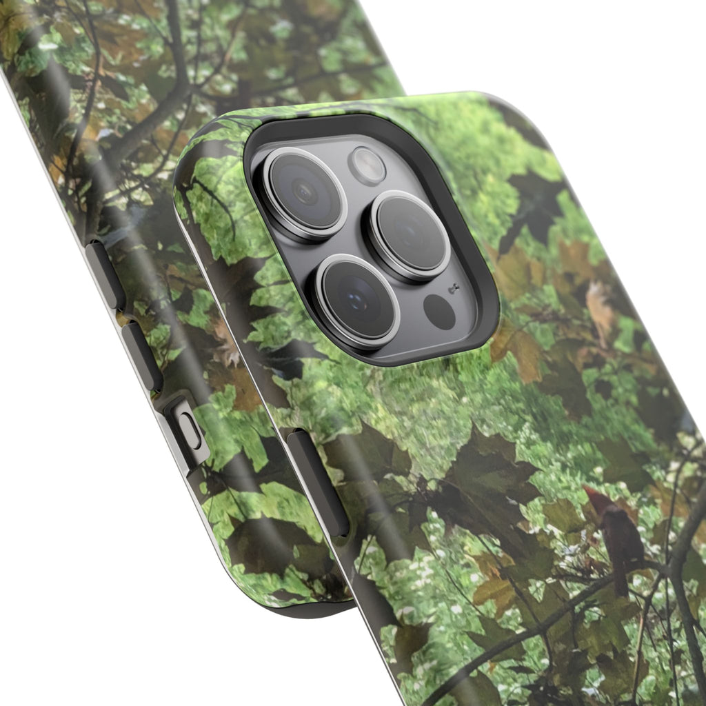 Camo Woodland Phone Case — Magnetic Impact‑Resistant iPhone Cover