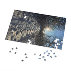 Winter Snowy Path Jigsaw Puzzle with Tin