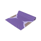 Purple Geometric Table Runner — Modern Abstract Dining Accent