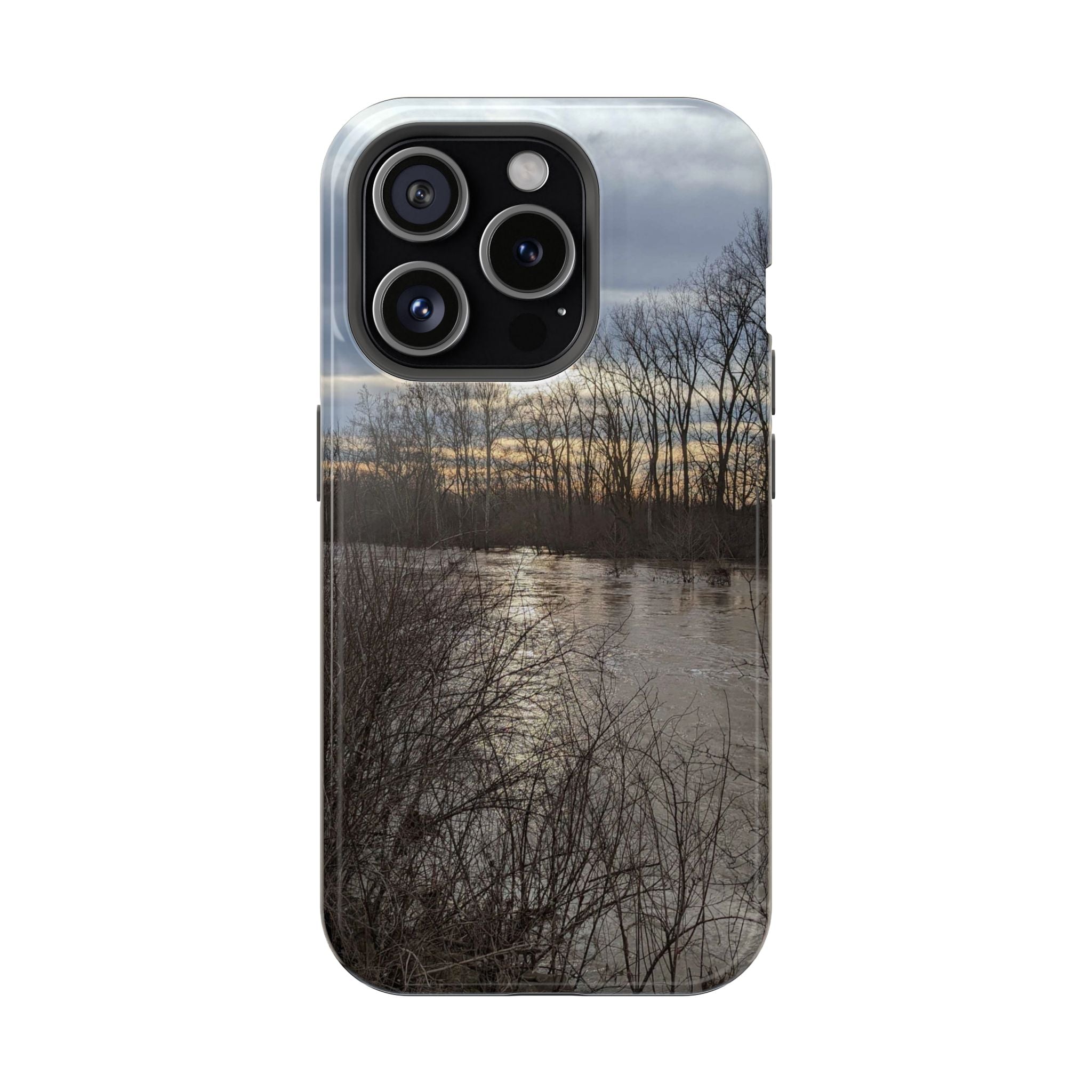 Phone Case — Moody Winter River Landscape Magnetic Impact-Resistant Case
