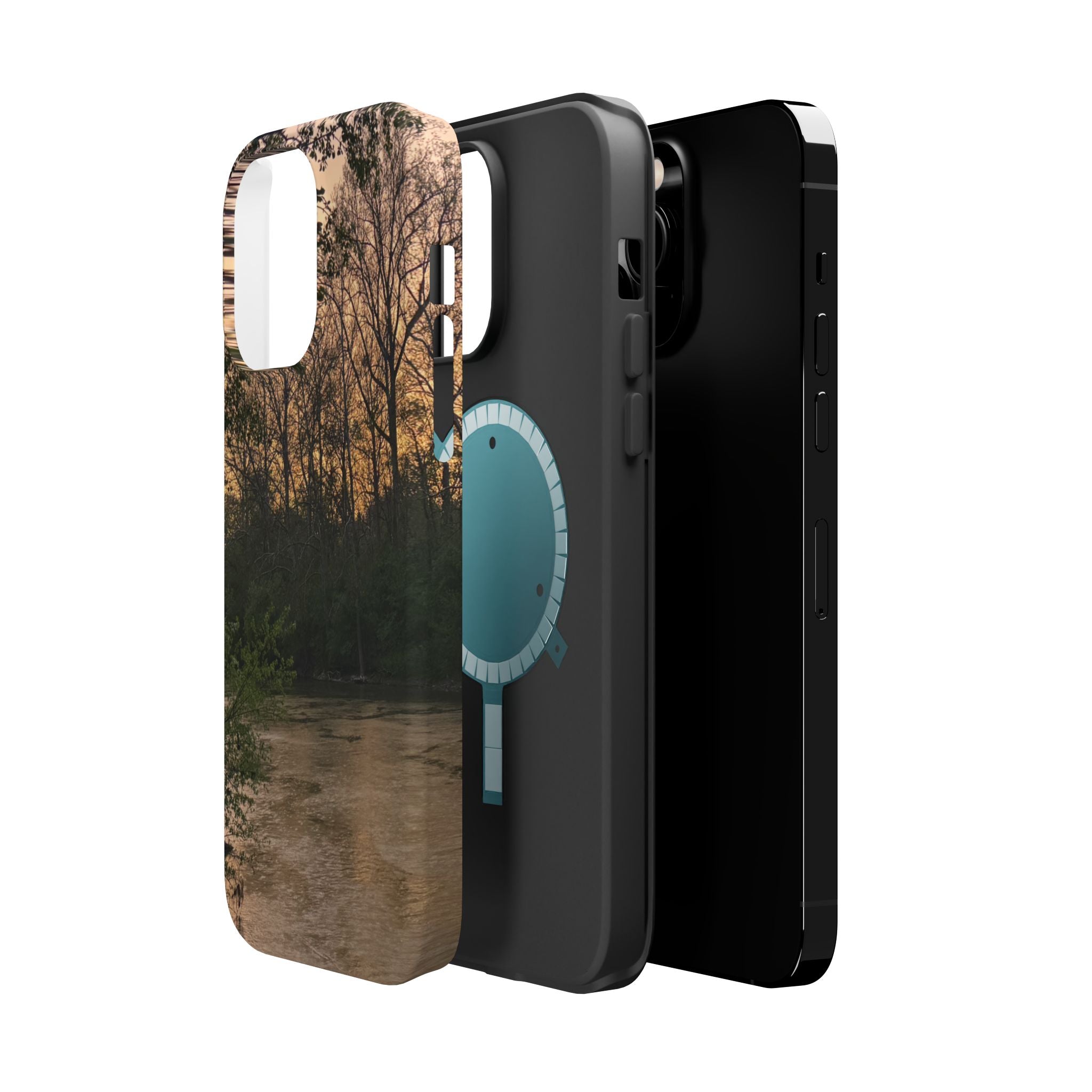 Nature River Sunset Phone Case — Magnetic Impact‑Resistant