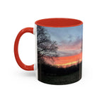 Sunset Silhouette In Derby, UK Coffee Mug — Scenic Tree Silhouette at Dusk (11/15oz)