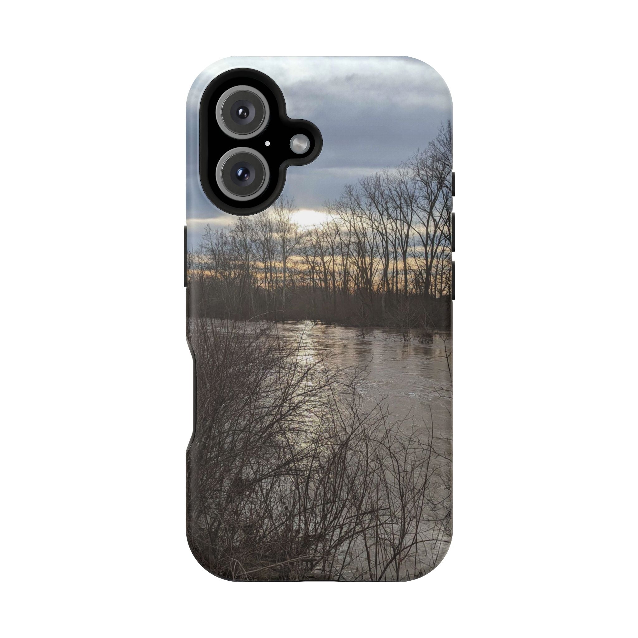 Phone Case — Moody Winter River Landscape Magnetic Impact-Resistant Case