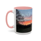 Sunset Silhouette In Derby, UK Coffee Mug — Scenic Tree Silhouette at Dusk (11/15oz)