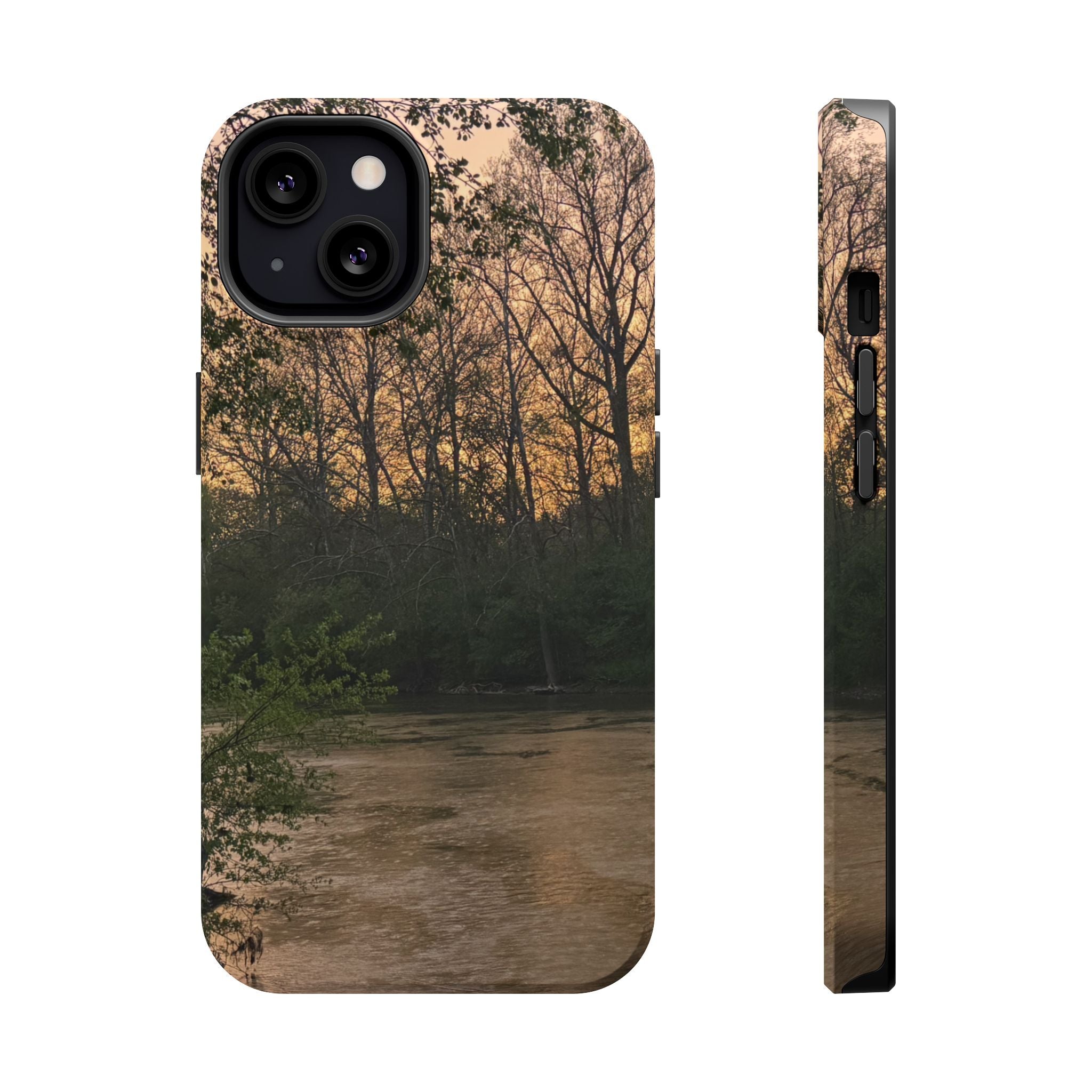 Nature River Sunset Phone Case — Magnetic Impact‑Resistant