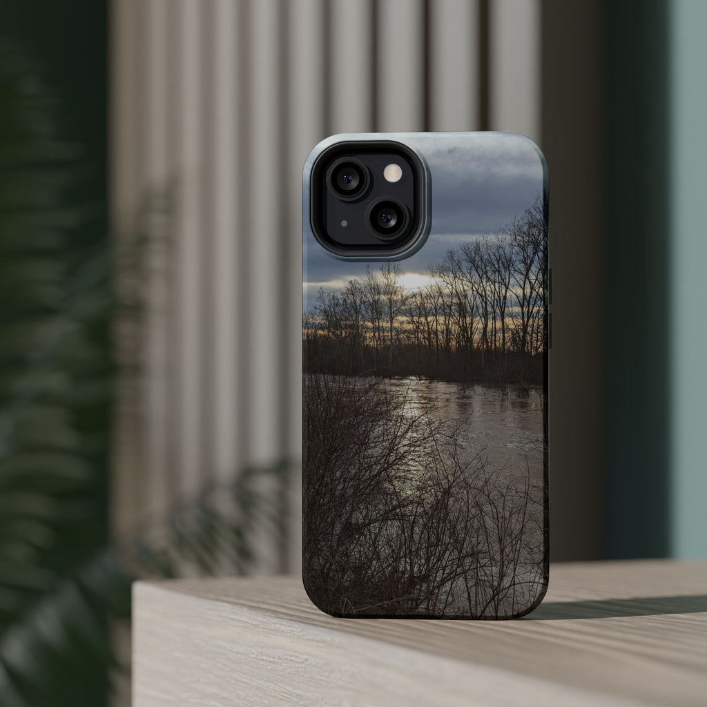 Phone Case — Moody Winter River Landscape Magnetic Impact-Resistant Case