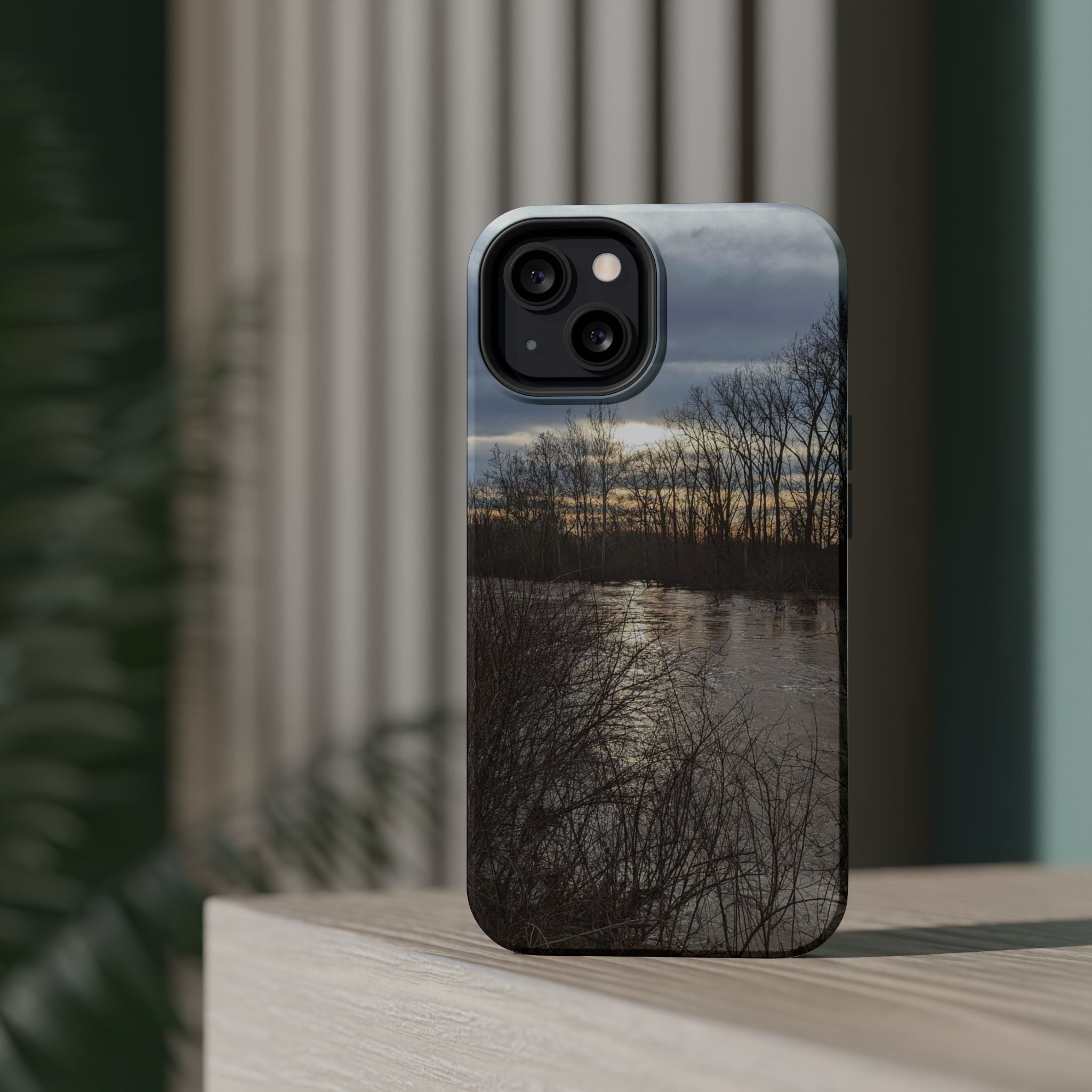 Phone Case — Moody Winter River Landscape Magnetic Impact-Resistant Case