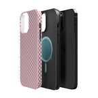 Pink Gingham Magnetic Impact-Resistant Phone Case