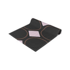 Modern Geo Circle Table Runner — Black & Blush Retro Pattern