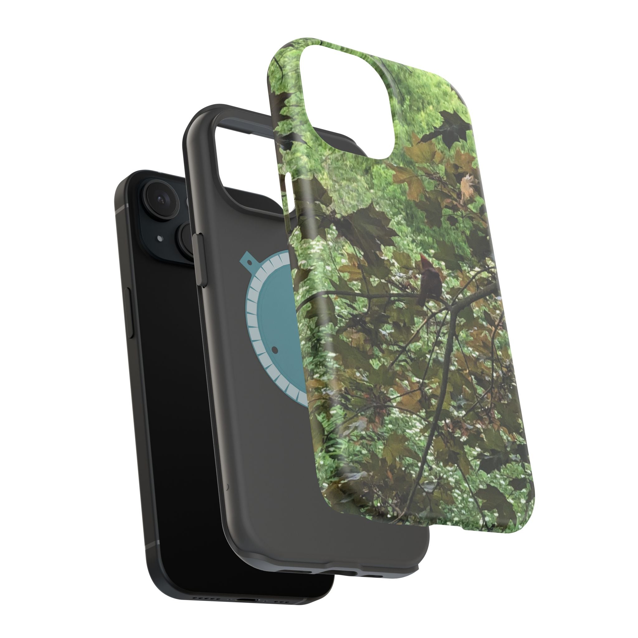 Camo Woodland Phone Case — Magnetic Impact‑Resistant iPhone Cover