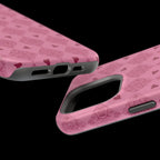Pink Vintage Hearts Magnetic Impact-Resistant Phone Case