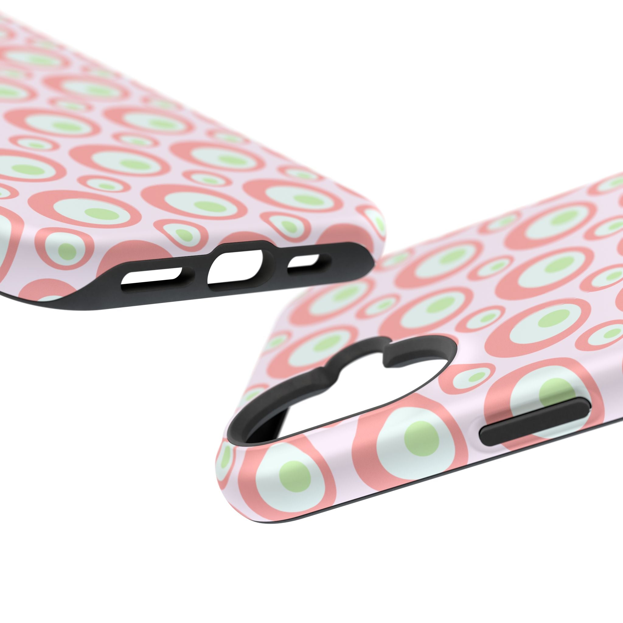 Pink Retro Circles Magnetic Impact-Resistant Phone Case