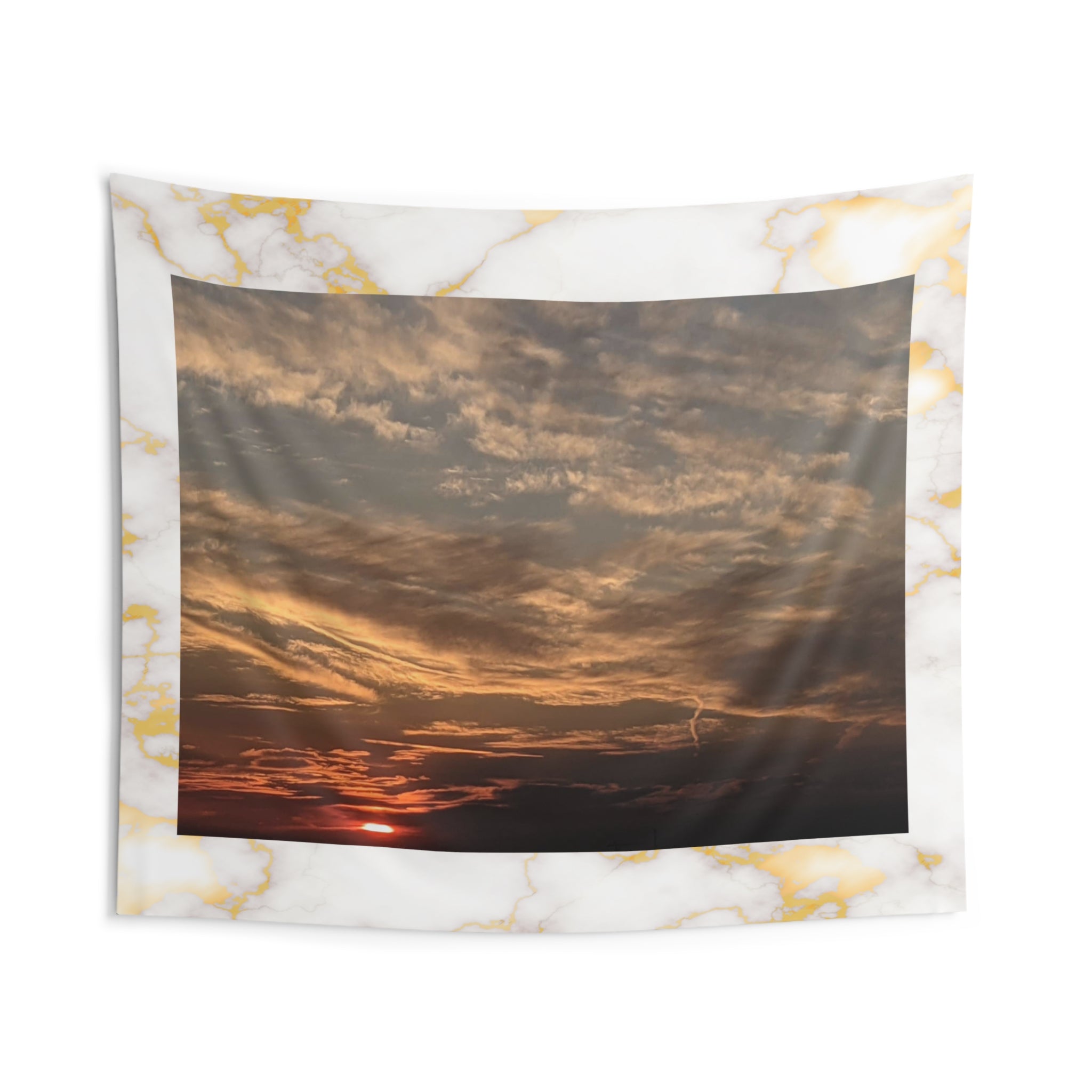 Sunrise Sky Tapestry — Marble Frame Wall Hanging