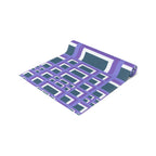 Geometric Purple Square Table Runner — Modern Retro Pattern Cotton-Poly Blend