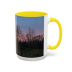 Sunset Silhouette In Derby, UK Coffee Mug — Scenic Tree Silhouette at Dusk (11/15oz)
