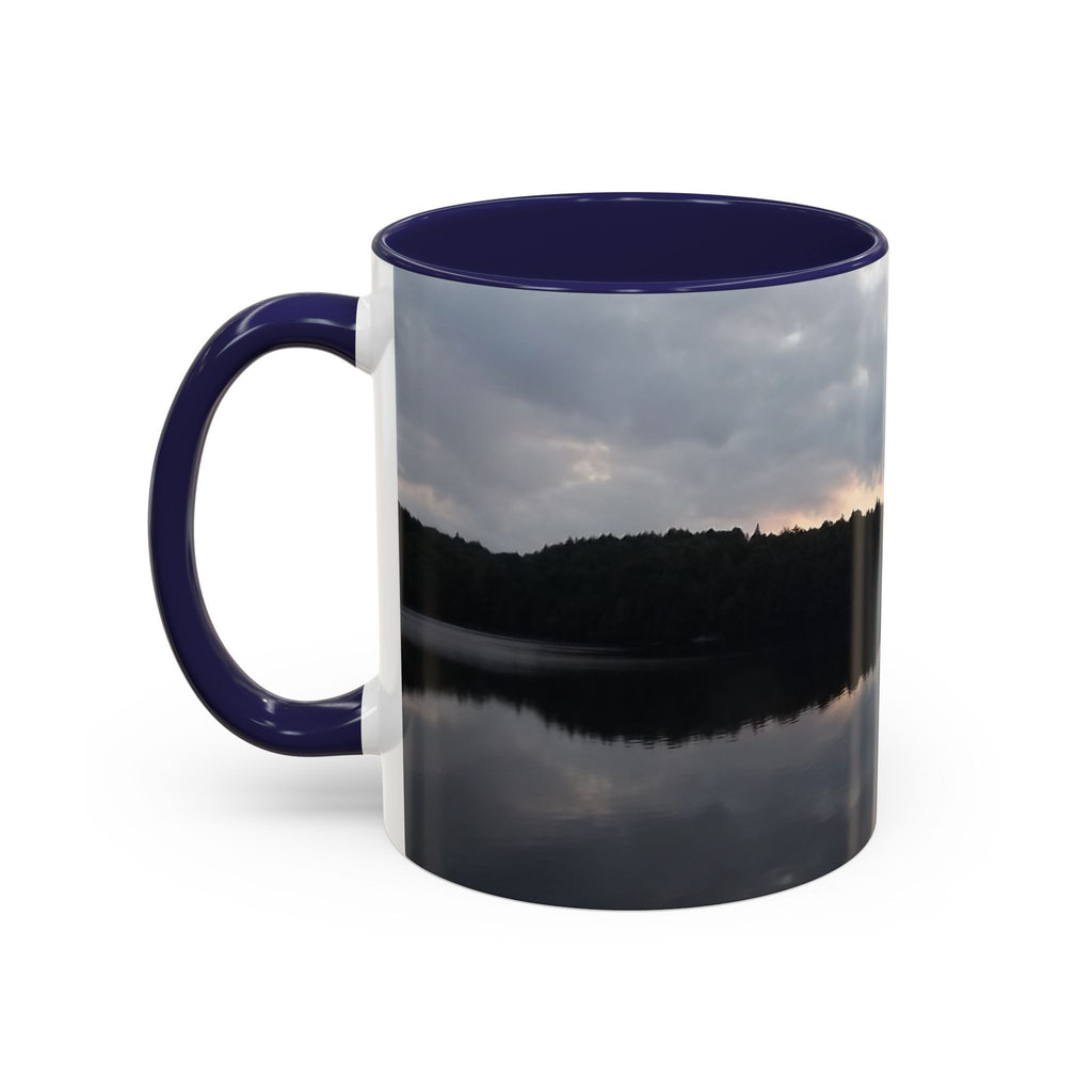 Lake Sunset Accent Coffee Mug — Scenic Reflection Photography 11/15oz