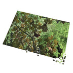 Leaf Canopy Hiding Bird Jigsaw Puzzle — Nature Puzzle with Tin