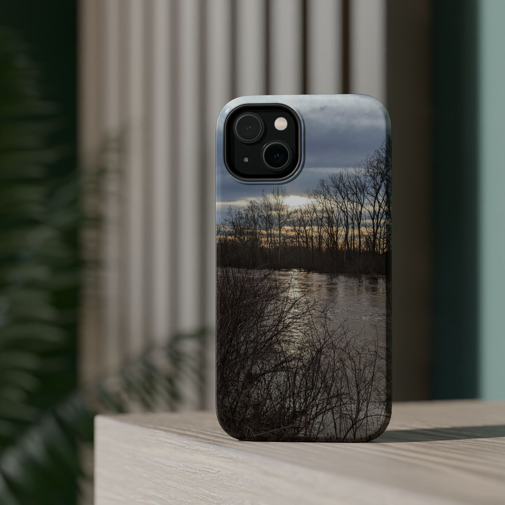 Phone Case — Moody Winter River Landscape Magnetic Impact-Resistant Case