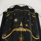 Sagittarius Zodiac Shower Curtain — Gold Archer Astrology Bathroom Decor