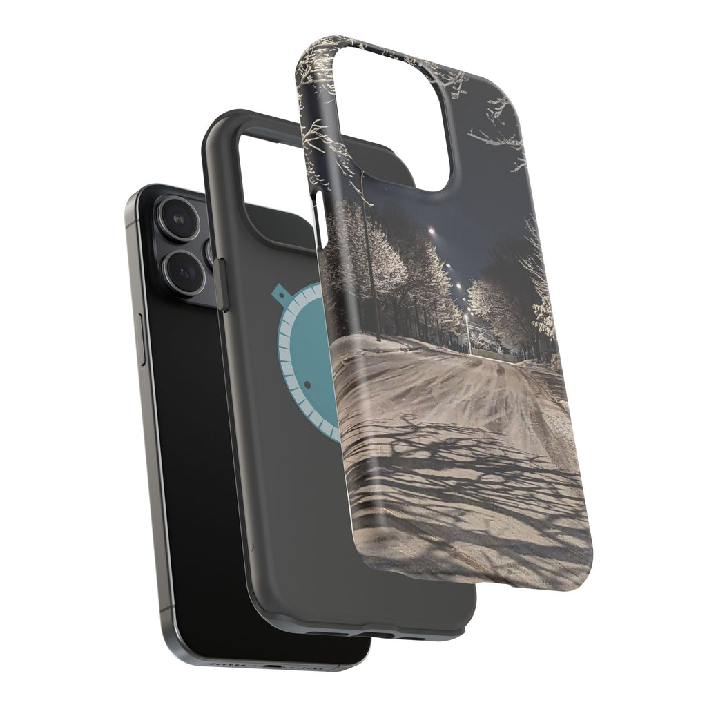 Winter Night Snow Road Magnetic Impact-Resistant Phone Case