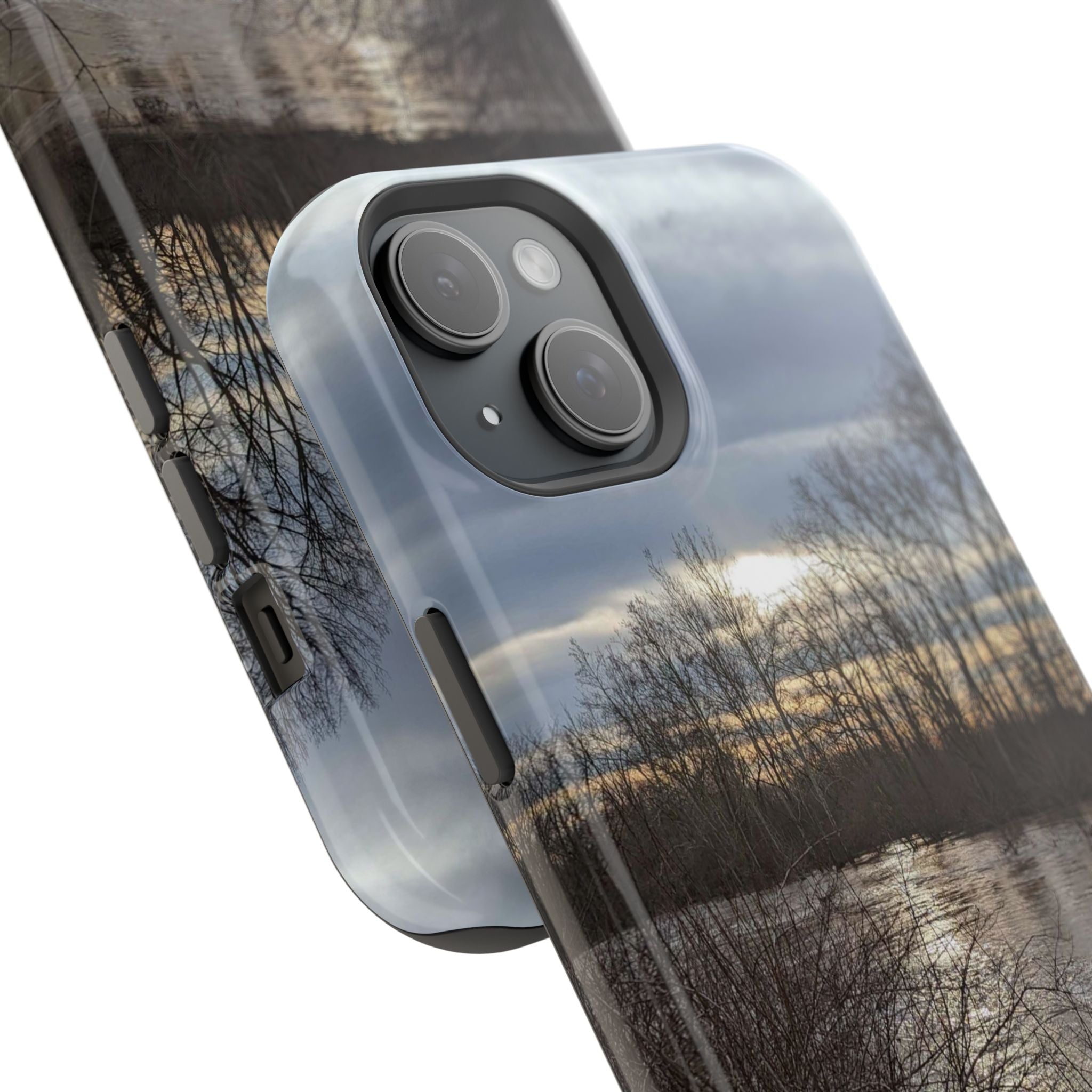 Phone Case — Moody Winter River Landscape Magnetic Impact-Resistant Case