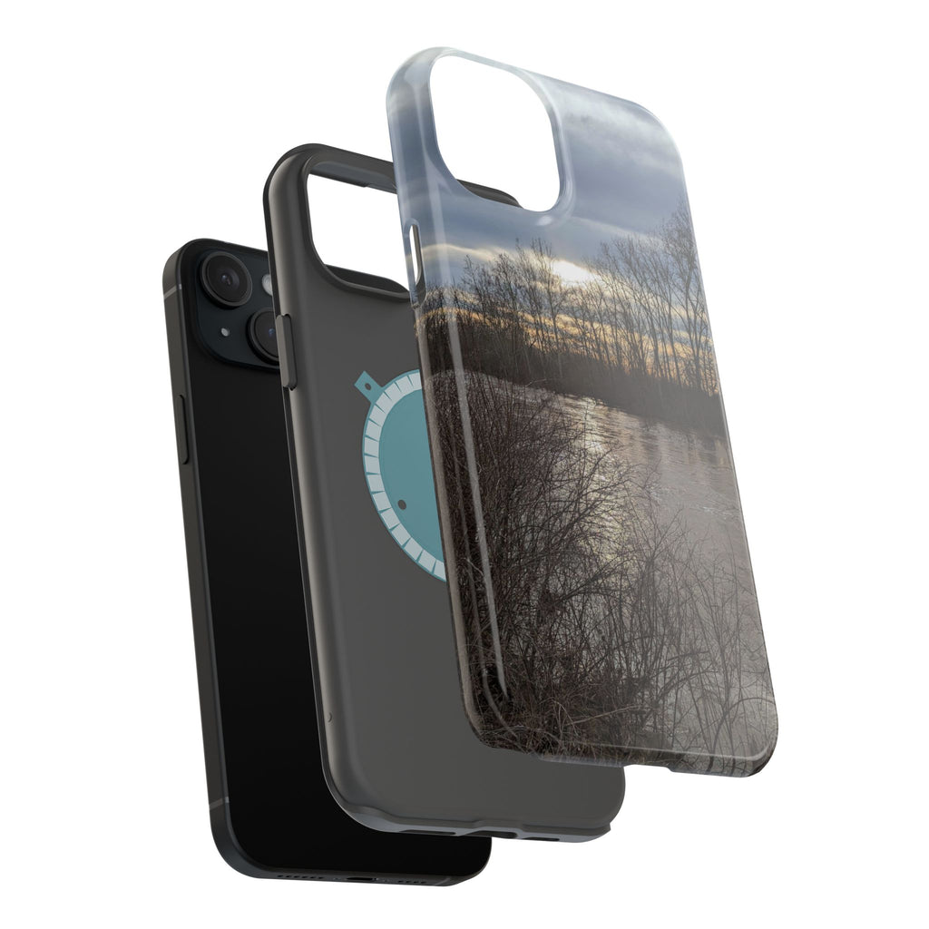 Phone Case — Moody Winter River Landscape Magnetic Impact-Resistant Case