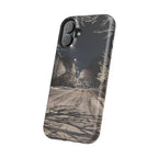 Winter Night Snow Road Magnetic Impact-Resistant Phone Case