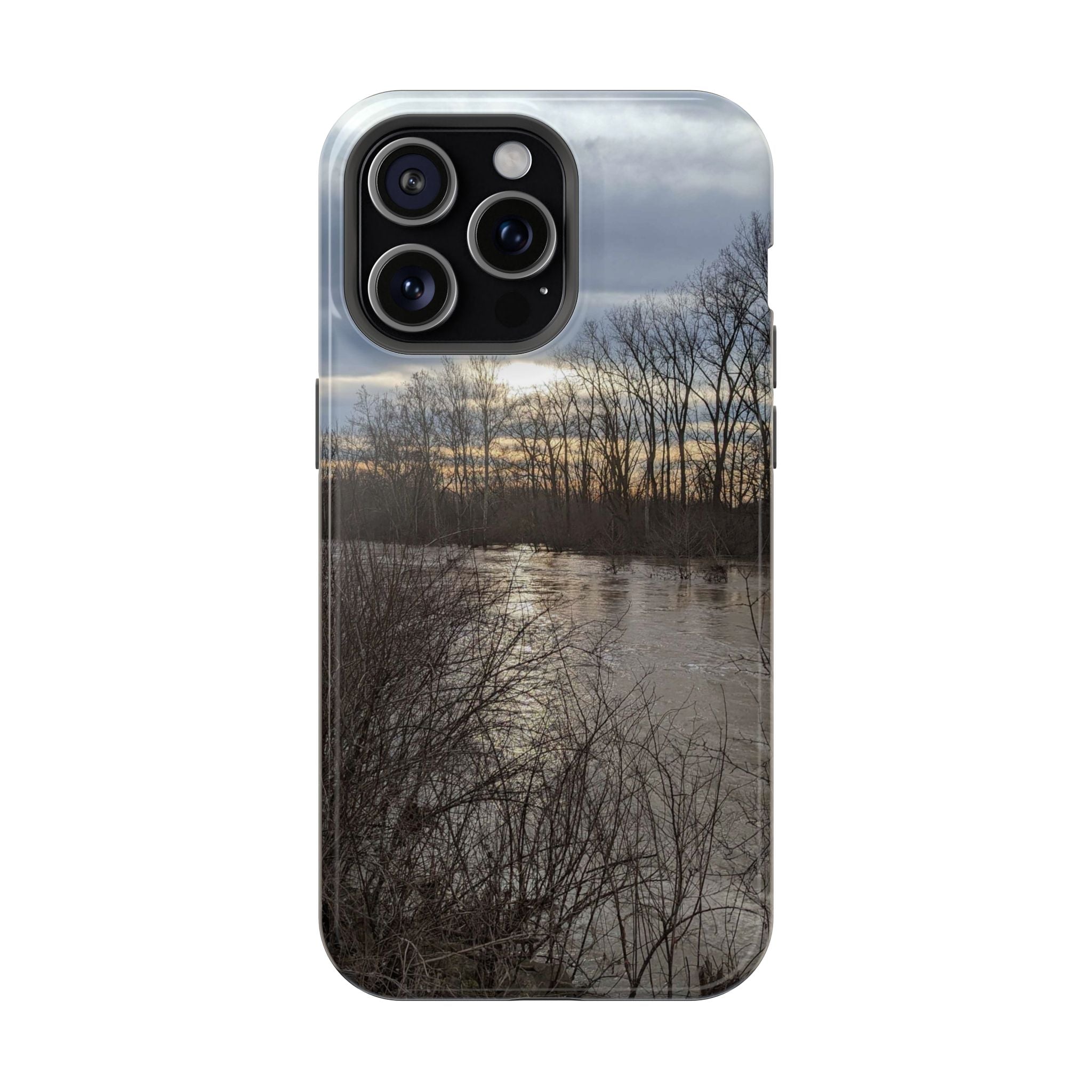 Phone Case — Moody Winter River Landscape Magnetic Impact-Resistant Case
