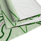 Green Geometric Floral Table Runner
