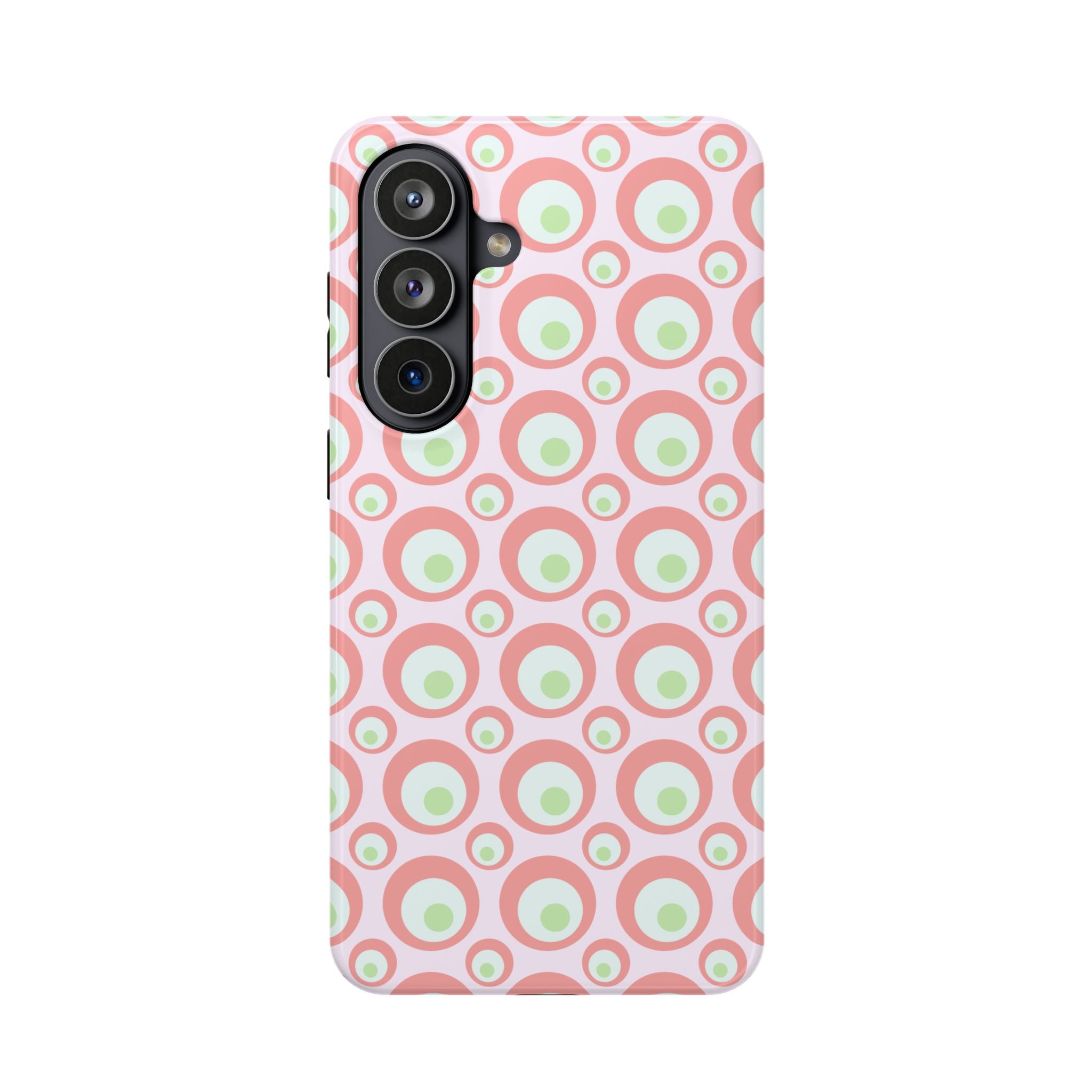 Pink Retro Circles Magnetic Impact-Resistant Phone Case