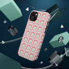 Pink Retro Circles Magnetic Impact-Resistant Phone Case