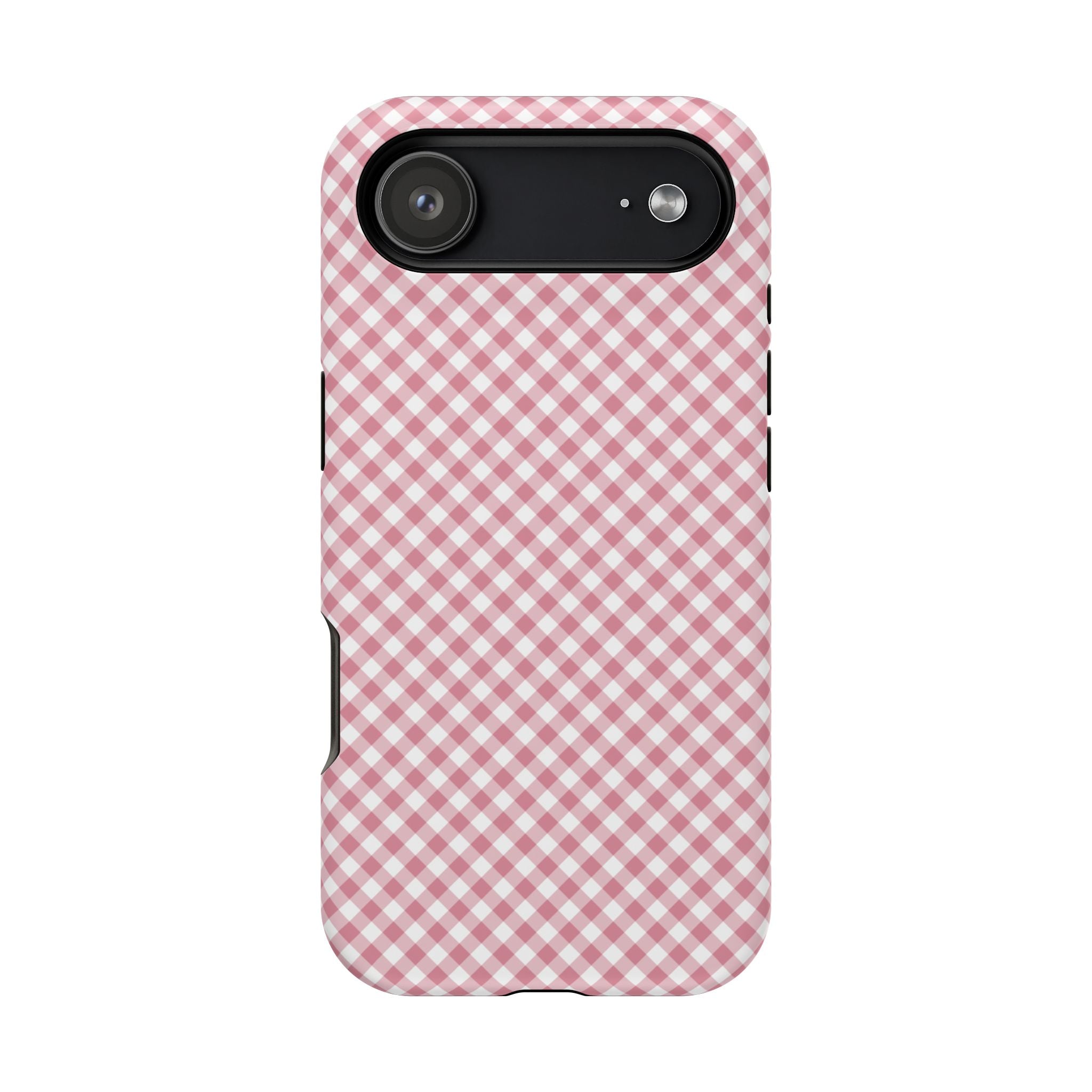 Pink Gingham Magnetic Impact-Resistant Phone Case