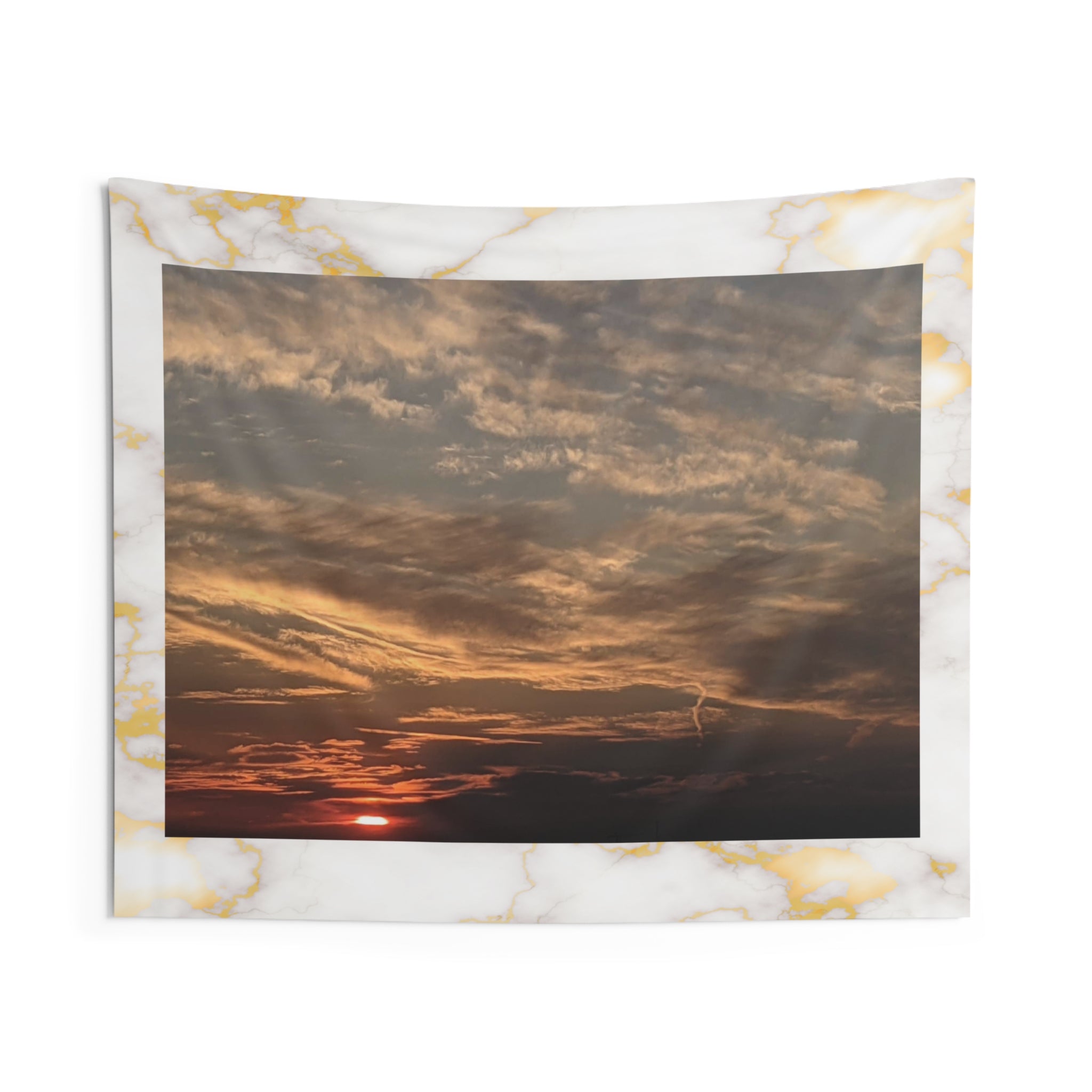 Sunrise Sky Tapestry — Marble Frame Wall Hanging