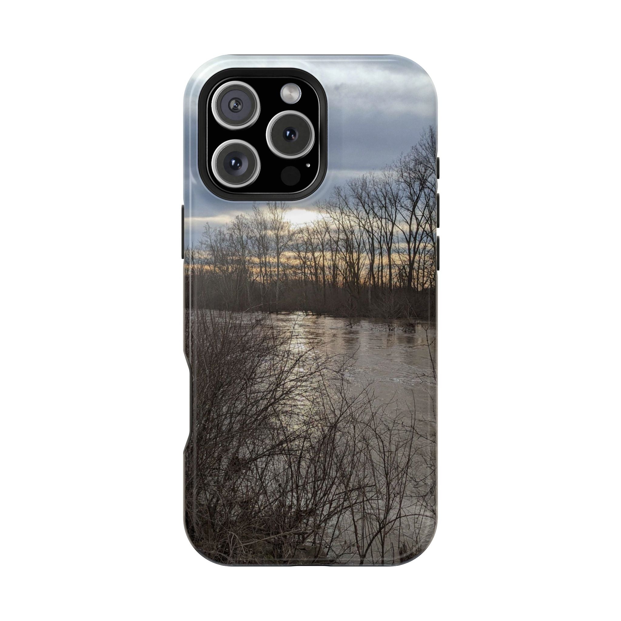 Phone Case — Moody Winter River Landscape Magnetic Impact-Resistant Case