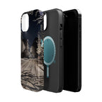 Winter Night Snow Road Magnetic Impact-Resistant Phone Case